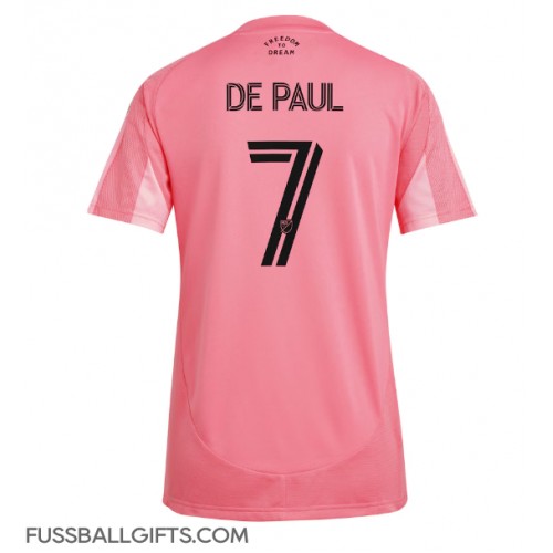 Inter Miami Rodrigo De Paul #7 Fußballbekleidung Heimtrikot Damen 2025-26 Kurzarm
